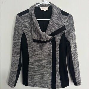 Vince Camuto Black and Gray asymmetrical moto jackets size XS